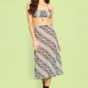 Aiello by Frankie’s Bikinis snake print skirt NWT